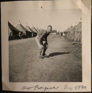 George Borgeson at Camp Beauregard, December 1940